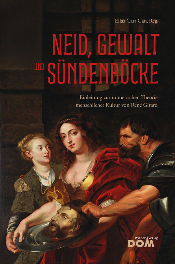 Buchcover „Neid, Gewalt und Sündenböcke“ mit historischem Gemälde auf dem Cover
