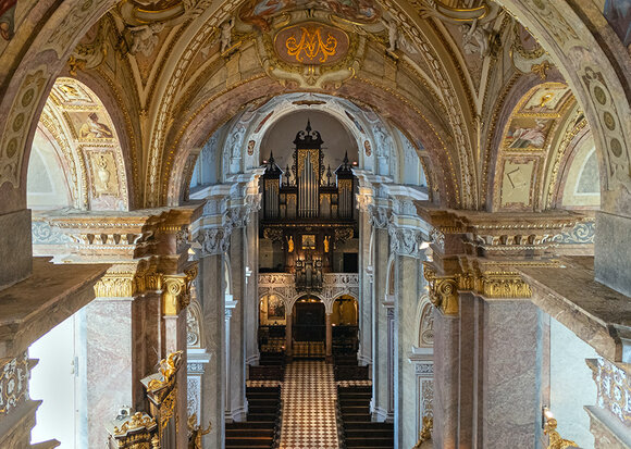 Blick auf die Festorgel der Stiftsbasilika Klosterneuburg 