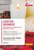 Plakat für Konzert "Licht der Weihnacht"