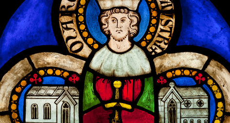 Fensterbild des heiligen Leopold 