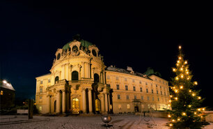 Stiftsansicht im Winter, Nachts