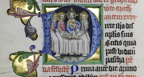 Buchmalerei mit einer Darstellung des Abendmahls