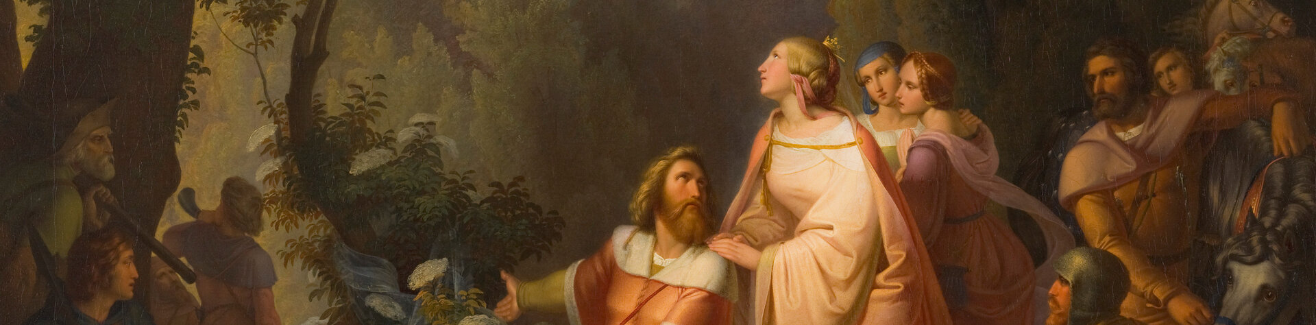 Leopold III findet den Schleier der Agnes am Holunderstrauch