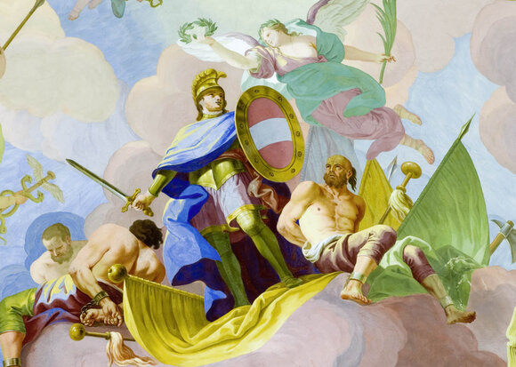 Deckenfresko im Marmorsaal