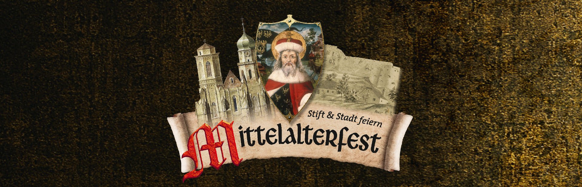 Fahne des Mittelalterfestes im Stift Klosterneuburg