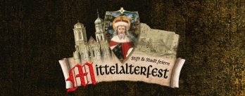 Fahne des Mittelalterfestes im Stift Klosterneuburg