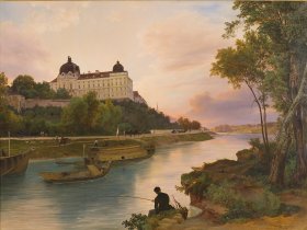 GM 539_klein Blick über die Donau auf das Stift Friedrich Loos