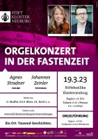 Plakat Orgelkonzert in der Fastenzeit 2023
