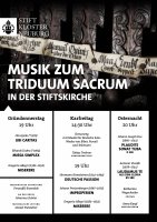Plakat für die Musik zum Triduum Sacrum